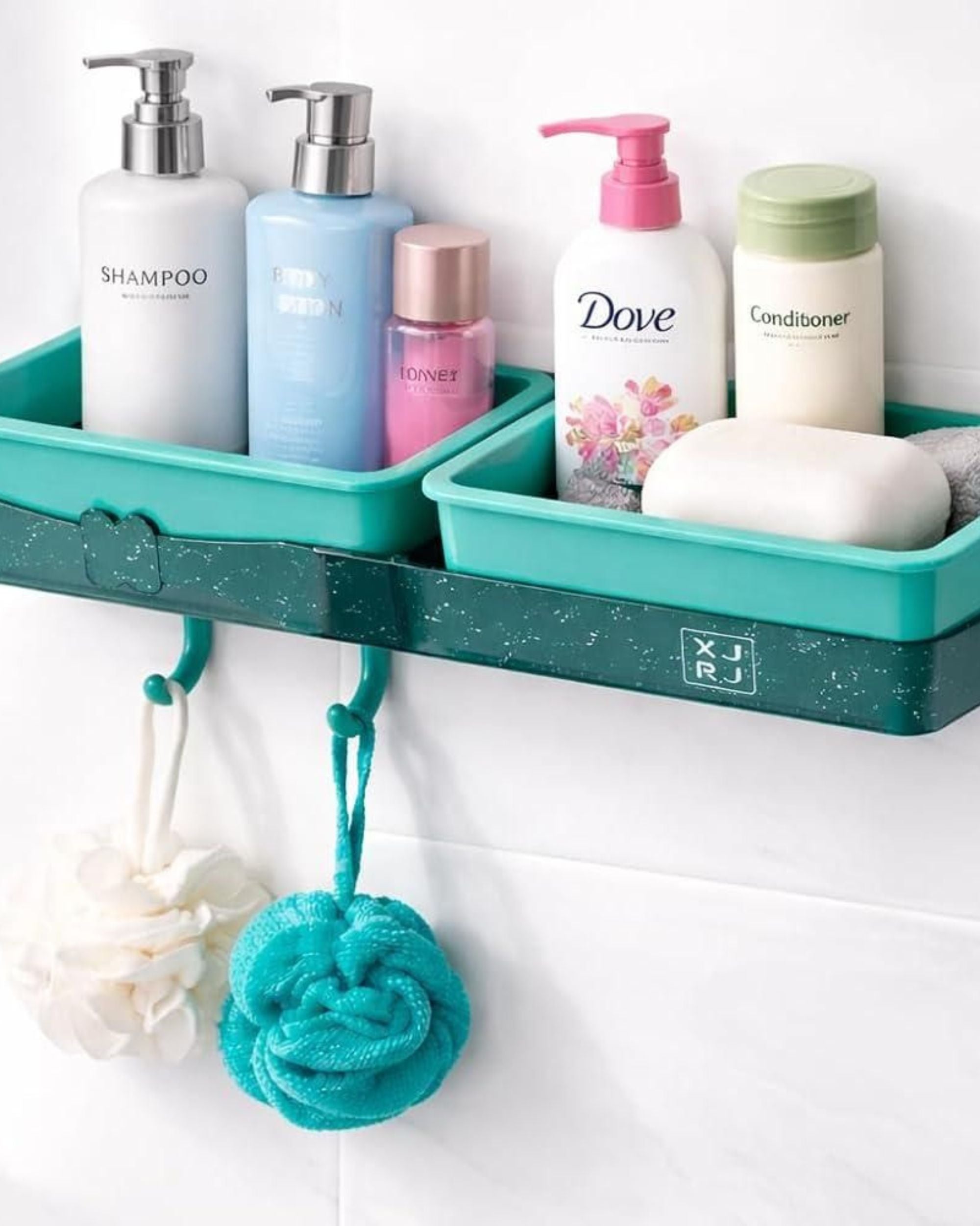 Wall Mounted Bathroom Shelf — Dual Storage Organizer
