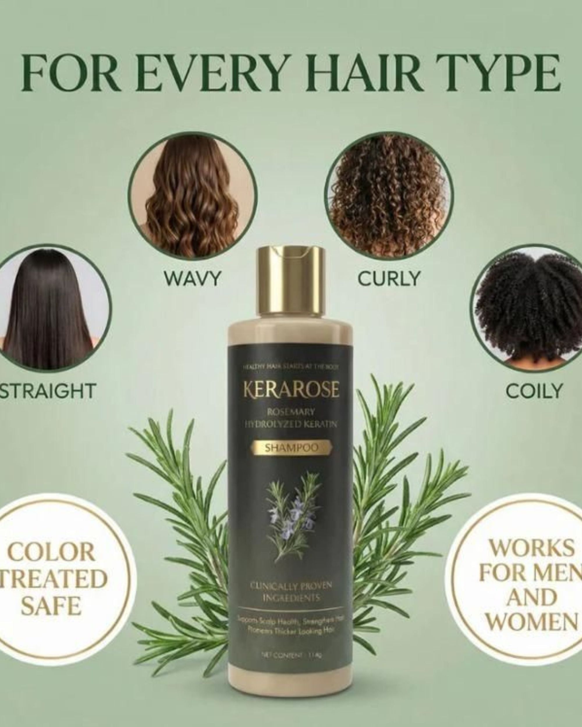 Rosemary Hair Growth Shampoo Keratin Enriched Formula