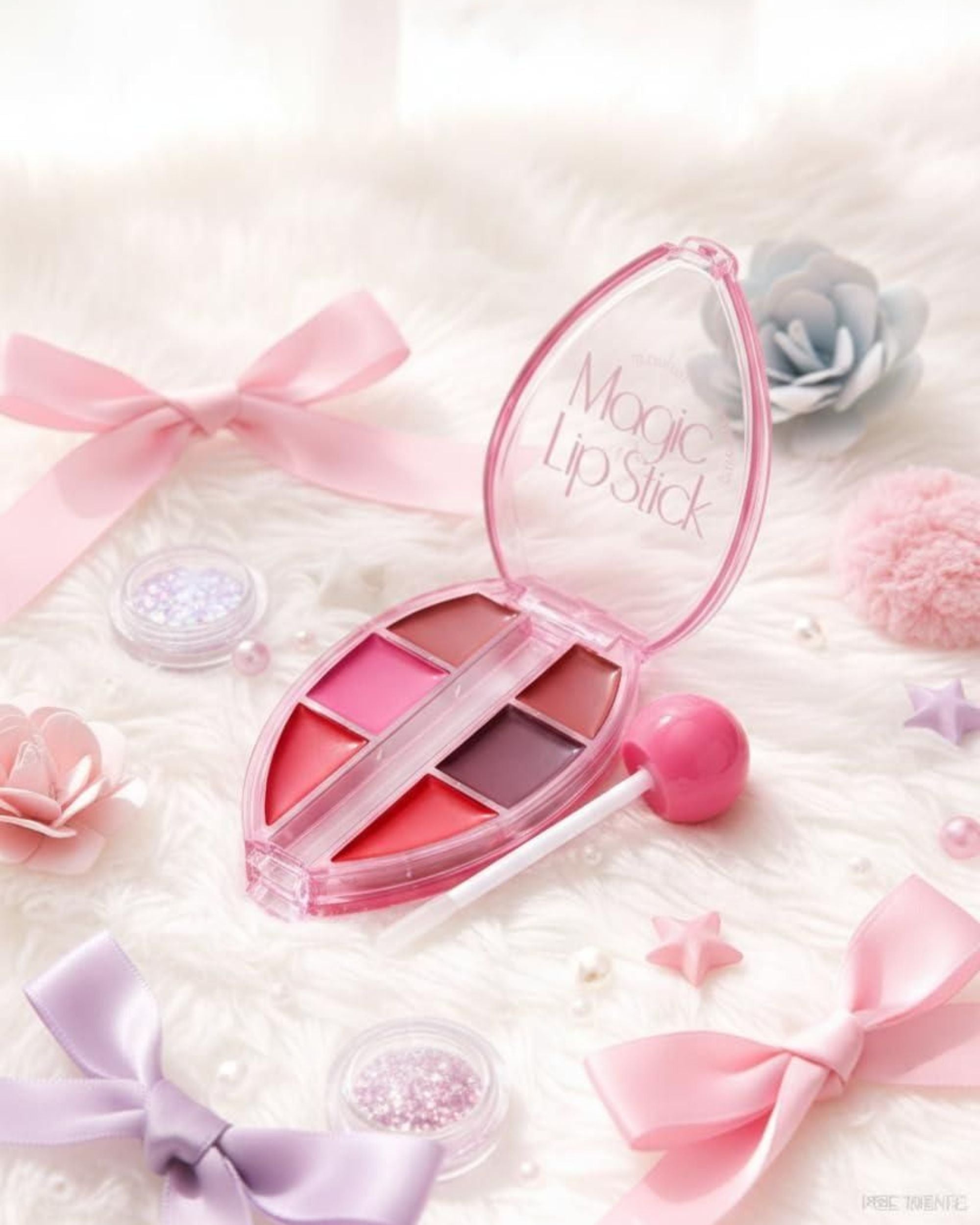 Six Shade Lipstick Palette with Matte Shimmer Finish