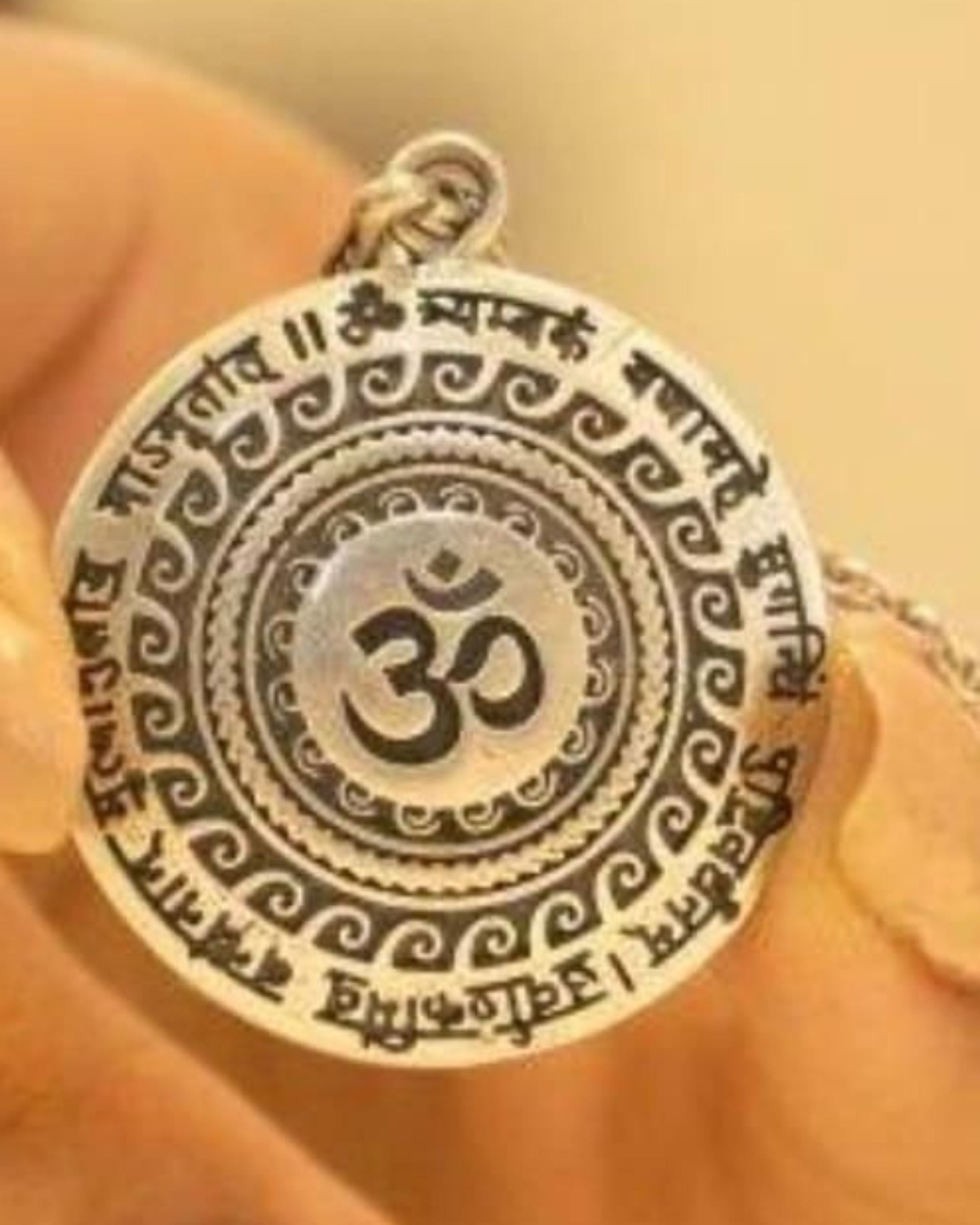 OM Mantra Pendant Minimal Stainless Steel Design